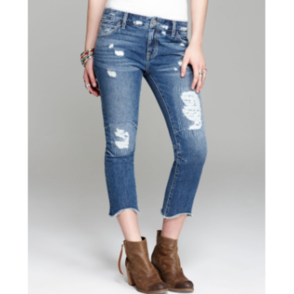Free People | Rugged Ripped Boyfriend Jean